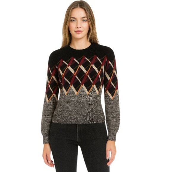 Rare Jill Sander Bold Geometric Sigrid Calon Artwork Crewneck Wool Sweater 34 - Picture 2 of 11